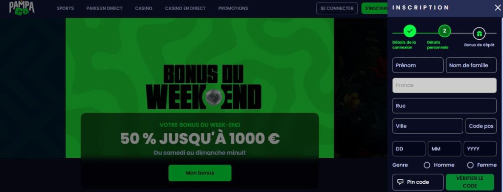 Pampago Casino adhésion