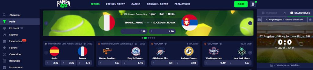 Pampago Casino paris sportifs